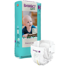 Bambo Nature Premium Baby Tape Diapers for Babies, Medium Size (4-8 Kgs), Super Absorbent, Breathable, Extra Soft, Dermatologically Tested, Hypoallergenic Infant Nappies With Wetness Indicator - 52 COUNTS