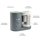 Beaba Babycook Neo - 6 In 1 Baby Food Maker, Blender, Steamer, Cooker & Sterilizer, Auto Shut-off Portable Baby Food Processor, Puree Maker and Warmer 0m+ : MINERAL
