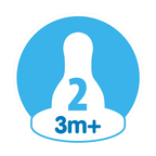 Dr. Brown's Natural Flow Narrow Baby Bottle Silicone Level 2 Nipple, 2-Pack)