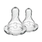 Dr. Brown's Natural Flow Narrow Baby Bottle Silicone Level 3 Nipple, 2-Pack SKU: 332-INA