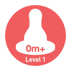Dr. Brown's Natural Flow Narrow Baby Bottle Silicone Level 1 Nipple, 2-Pack
