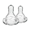 Dr. Brown's Natural Flow Narrow Baby Bottle Silicone Level 2 Nipple, 2-Pack)