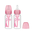 Dr. Brown's Natural Flow Anti-Colic Options+ Narrow Baby Bottle, 4 oz/120 ml, Pink, 2-Pack SKU: SB42305-INA