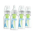 Dr. Brown's Natural Flow Anti-Colic Options+ Narrow Baby Bottle, 4 oz/120 ml, 4-Pack