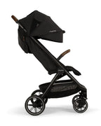 Nuna TRVL LX Cabin Friendly Baby Stroller-With Cup Holder-One Hand Fold-Big Rear Wheels-Car Seat Compatible-Includes Rain Cover & Travel Bag-2 Years Warranty-Pram for 0 to 4Y (Upto 22Kg)-Caviar