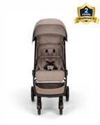 Nuna TRVL LX Cabin Friendly Baby Stroller-With Cup Holder-One Hand Fold-Big Rear Wheels-Car Seat Compatible-Includes Rain Cover & Travel Bag-2 Years Warranty-Pram for 0 to 4Y (Upto 22Kg)-Cedar