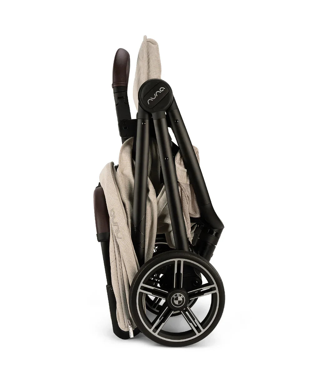 Nuna TRVL LX BMW Collection Cabin Friendly Stroller-With Cup Holder-Metal BMW Badge On Window Flap-Exclusive Wheels With BMW Logo-2 Years Warranty-Pram for 0 to 4Y (Upto 22Kg)-Mica
