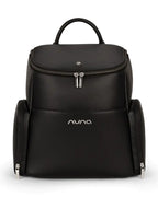 Nuna Essential BMW Collection Diaper Bag-Backpack-Changing Pad With Magnetic Closure-Removable Toiletry Pouch-Back Pocket Unzips Into Trolley Sleeve-Element