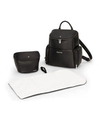 Nuna Essential BMW Collection Diaper Bag-Backpack-Changing Pad With Magnetic Closure-Removable Toiletry Pouch-Back Pocket Unzips Into Trolley Sleeve-Element