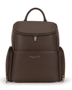 Nuna Essential Diaper Bag-Backpack-Changing Pad With Magnetic Closure-Removable Toiletry Pouch-Back Pocket Unzips Into Trolley Sleeve-Cocoa
