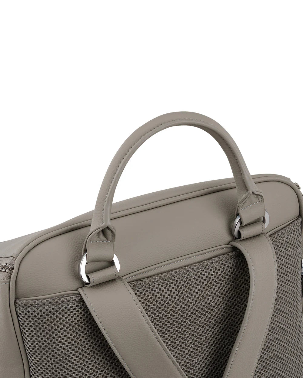Nuna Essential Diaper Bag-Backpack-Changing Pad With Magnetic Closure-Removable Toiletry Pouch-Back Pocket Unzips Into Trolley Sleeve-Taupe