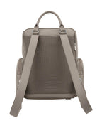 Nuna Essential Diaper Bag-Backpack-Changing Pad With Magnetic Closure-Removable Toiletry Pouch-Back Pocket Unzips Into Trolley Sleeve-Taupe
