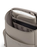 Nuna Essential Diaper Bag-Backpack-Changing Pad With Magnetic Closure-Removable Toiletry Pouch-Back Pocket Unzips Into Trolley Sleeve-Taupe