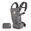 Ergobaby Omni Breeze Baby Carrier - Lightweight Newborn to Toddler Carrier with Breathable Soft Mesh, Enhanced Lumbar Support, Adjustable Waistbelt & Cross Straps, Privacy Hood, 4 Carry Positions, 3-20Kgs, Birth - 4 Years, Graphite Grey