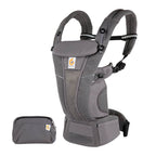 Ergobaby Omni Breeze Baby Carrier - Lightweight Newborn to Toddler Carrier with Breathable Soft Mesh, Enhanced Lumbar Support, Adjustable Waistbelt & Cross Straps, Privacy Hood, 4 Carry Positions, 3-20Kgs, Birth - 4 Years, Graphite Grey
