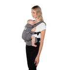 Ergobaby Omni Breeze Baby Carrier - Lightweight Newborn to Toddler Carrier with Breathable Soft Mesh, Enhanced Lumbar Support, Adjustable Waistbelt & Cross Straps, Privacy Hood, 4 Carry Positions, 3-20Kgs, Birth - 4 Years, Graphite Grey