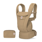 Ergobaby Omni Deluxe Baby Carrier - Lightweight Newborn to Toddler Carrier with Breathable Soft Cotton, Enhanced Lumbar Support, Adjustable Waistbelt & Cross Straps, Privacy Hood, 4 Carry Positions, 6 Storage Pockets, 3-20Kgs, Birth - 4 Years, Camel
