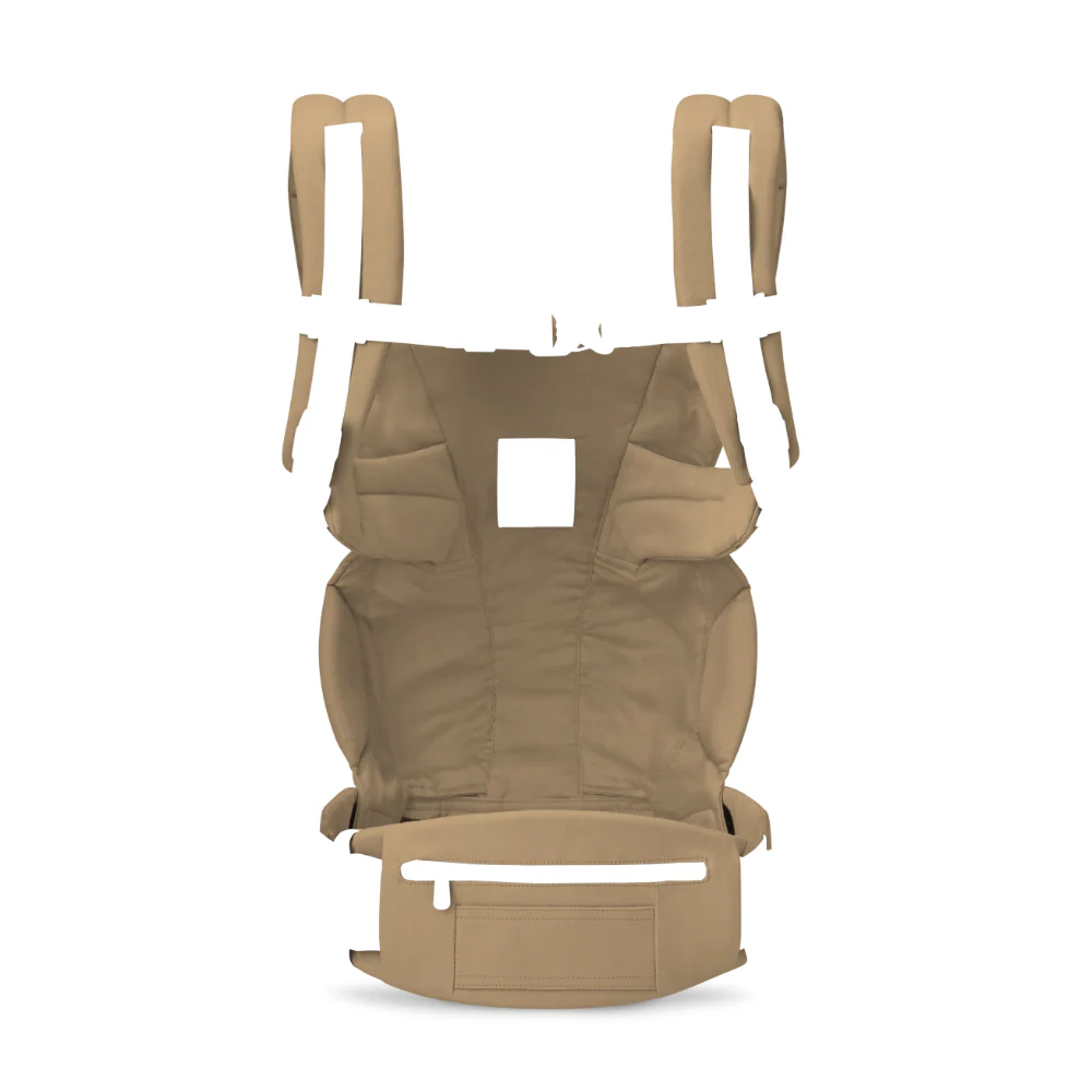 Ergobaby Omni Deluxe Baby Carrier - Lightweight Newborn to Toddler Carrier with Breathable Soft Cotton, Enhanced Lumbar Support, Adjustable Waistbelt & Cross Straps, Privacy Hood, 4 Carry Positions, 6 Storage Pockets, 3-20Kgs, Birth - 4 Years, Camel