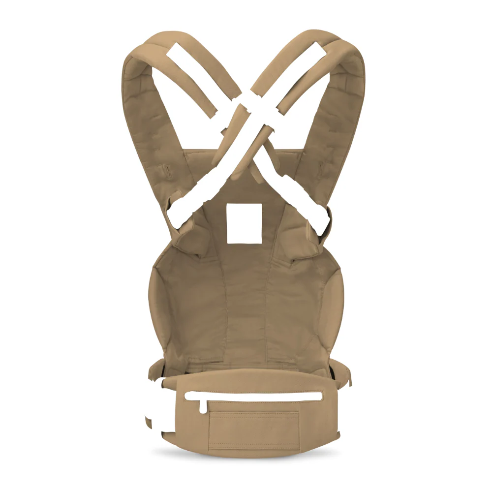 Ergobaby Omni Deluxe Baby Carrier - Lightweight Newborn to Toddler Carrier with Breathable Soft Cotton, Enhanced Lumbar Support, Adjustable Waistbelt & Cross Straps, Privacy Hood, 4 Carry Positions, 6 Storage Pockets, 3-20Kgs, Birth - 4 Years, Camel