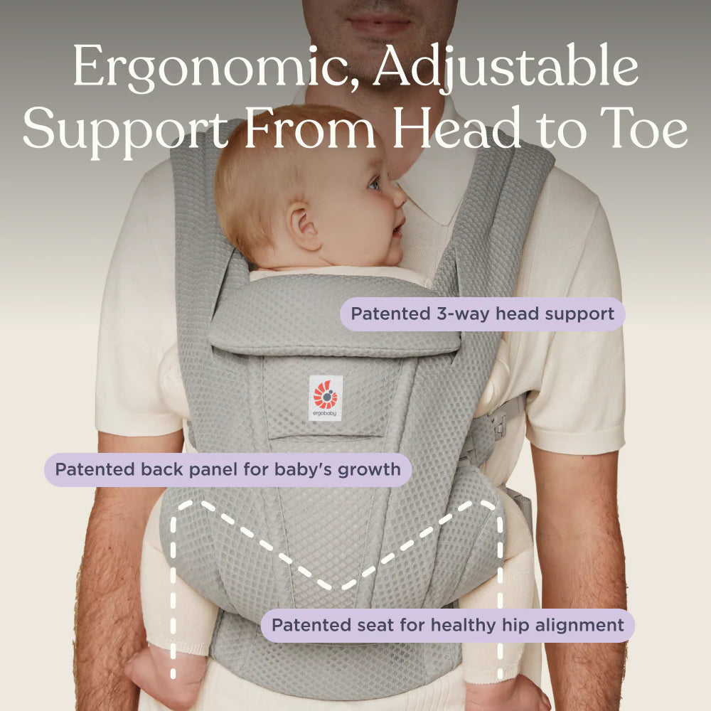 Ergobaby Omni Deluxe Baby Carrier - Lightweight Newborn to Toddler Carrier with Breathable Soft Cotton, Enhanced Lumbar Support, Adjustable Waistbelt & Cross Straps, Privacy Hood, 4 Carry Positions, 6 Storage Pockets, 3-20Kgs, Birth - 4 Years, Camel