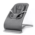 Ergobaby Evolve 3-in-1 Bouncer – Adjustable Multi-Position Baby Bouncer Seat with Newborn Insert, Head to Hip Support, Ergonomic & Lightweight Rocking Chair, Folds Flat for Easy Storage, From Newborn to Toddler, 2-13 Kgs, Birth - 2Years-CHARCOAL GREY