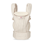 Ergobaby Omni Deluxe Baby Carrier - Lightweight Newborn to Toddler Carrier with Breathable Linen Fabric, Enhanced Lumbar Support, Adjustable Waistbelt & Cross Straps, Privacy Hood, 4 Carry Positions, 6 Storage Pockets, 3-20Kgs, Birth - 4 Years, Linen