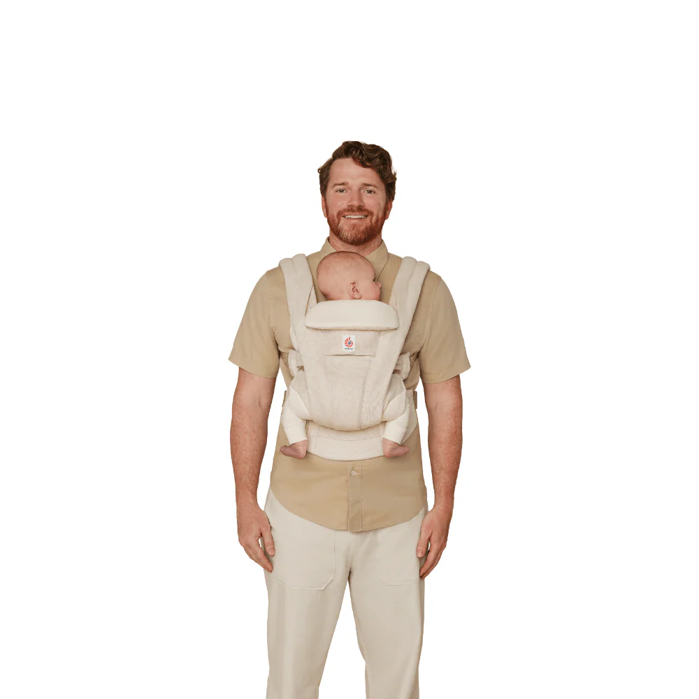 Ergobaby Omni Deluxe Baby Carrier - Lightweight Newborn to Toddler Carrier with Breathable Linen Fabric, Enhanced Lumbar Support, Adjustable Waistbelt & Cross Straps, Privacy Hood, 4 Carry Positions, 6 Storage Pockets, 3-20Kgs, Birth - 4 Years, Linen
