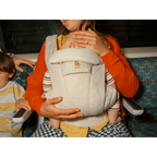 Ergobaby Omni Deluxe Baby Carrier - Lightweight Newborn to Toddler Carrier with Breathable Linen Fabric, Enhanced Lumbar Support, Adjustable Waistbelt & Cross Straps, Privacy Hood, 4 Carry Positions, 6 Storage Pockets, 3-20Kgs, Birth - 4 Years, Linen