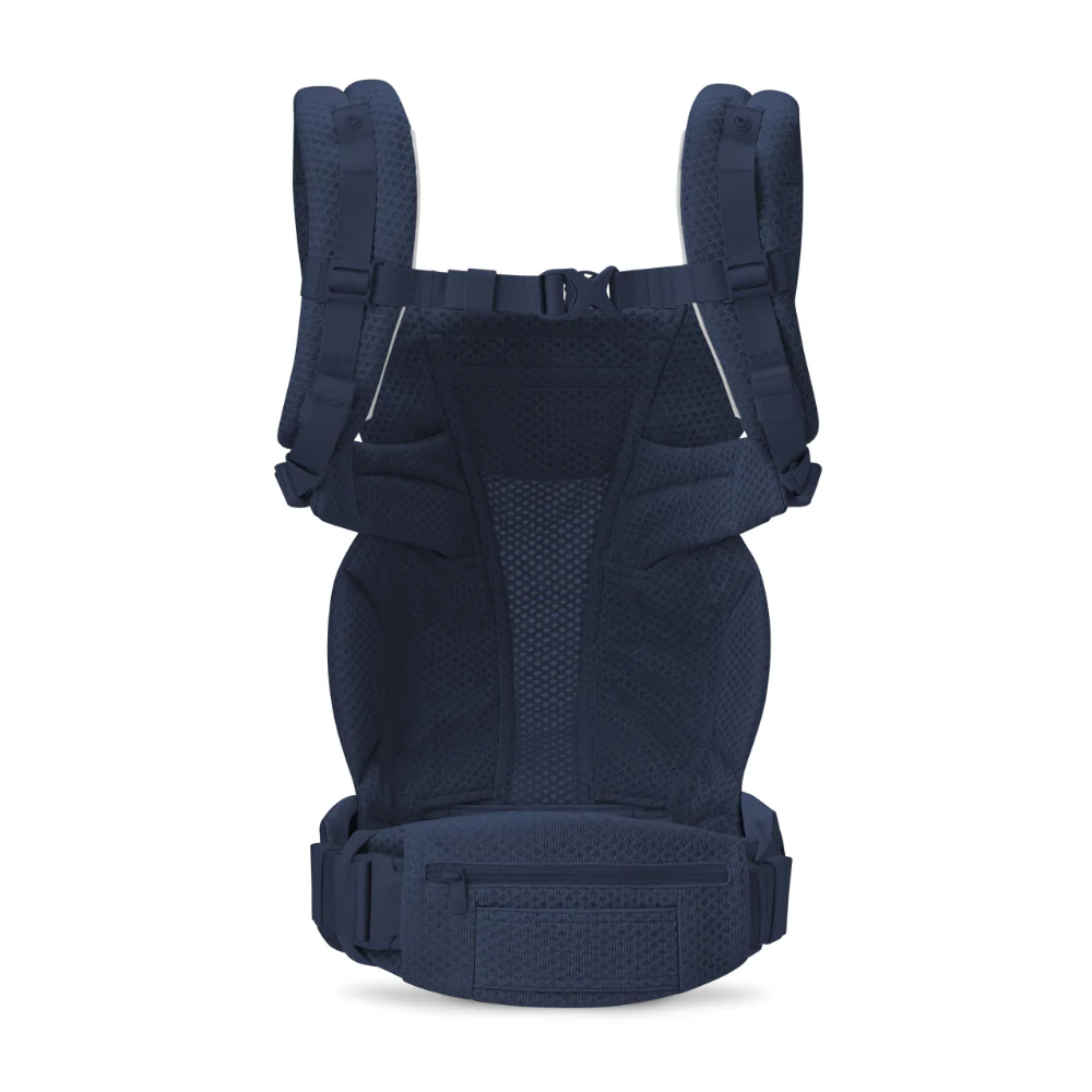 Ergobaby Omni Deluxe Baby Carrier – Lightweight, Breathable Mesh, Adjustable Waistbelt, Lumbar Support, 4 Carry Positions, Privacy Hood, 6 Pockets, Newborn to Toddler (3–20 kg, 0–4 Years), Midnight Blue