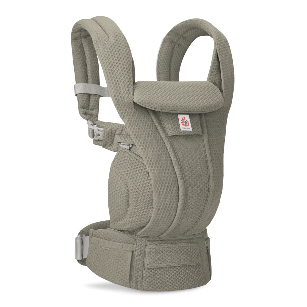 Ergobaby Omni Deluxe Baby Carrier - Lightweight Newborn to Toddler Carrier with Breathable Soft Mesh, Enhanced Lumbar Support, Adjustable Waistbelt & Cross Straps, Privacy Hood, 4 Carry Positions, 6 Storage Pockets, 3-20Kgs, Birth - 4 Years - Soft Olive