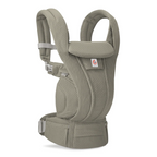 Ergobaby Omni Deluxe Baby Carrier - Lightweight Newborn to Toddler Carrier with Breathable Soft Mesh, Enhanced Lumbar Support, Adjustable Waistbelt & Cross Straps, Privacy Hood, 4 Carry Positions, 6 Storage Pockets, 3-20Kgs, Birth - 4 Years - Soft Olive