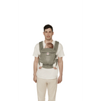 Ergobaby Omni Deluxe Baby Carrier - Lightweight Newborn to Toddler Carrier with Breathable Soft Mesh, Enhanced Lumbar Support, Adjustable Waistbelt & Cross Straps, Privacy Hood, 4 Carry Positions, 6 Storage Pockets, 3-20Kgs, Birth - 4 Years - Soft Olive