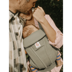 Ergobaby Omni Deluxe Baby Carrier - Lightweight Newborn to Toddler Carrier with Breathable Soft Mesh, Enhanced Lumbar Support, Adjustable Waistbelt & Cross Straps, Privacy Hood, 4 Carry Positions, 6 Storage Pockets, 3-20Kgs, Birth - 4 Years - Soft Olive