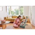 Ergobaby Evolve 3-in-1 Bouncer – Adjustable Multi-Position Baby Bouncer Seat with Newborn Insert, Head to Hip Support, Ergonomic & Lightweight Rocking Chair, Folds Flat for Easy Storage, From Newborn to Toddler, 2-13 Kgs, Birth - 2Years-SAGE GREEN