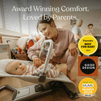 Ergobaby Evolve 3-in-1 Bouncer – Adjustable Multi-Position Baby Bouncer Seat with Newborn Insert, Head to Hip Support, Ergonomic & Lightweight Rocking Chair, Folds Flat for Easy Storage, From Newborn to Toddler, 2-13 Kgs, Birth - 2Years-SAGE GREEN