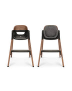 Nuna Bryn Baby High Chair-With Removable Seat Pad & Child Tray-Tool Free Assembly-Made From Premium Black Walnut & Maple Woods-For 6M+ (Upto 100 Kg)-Sanderson