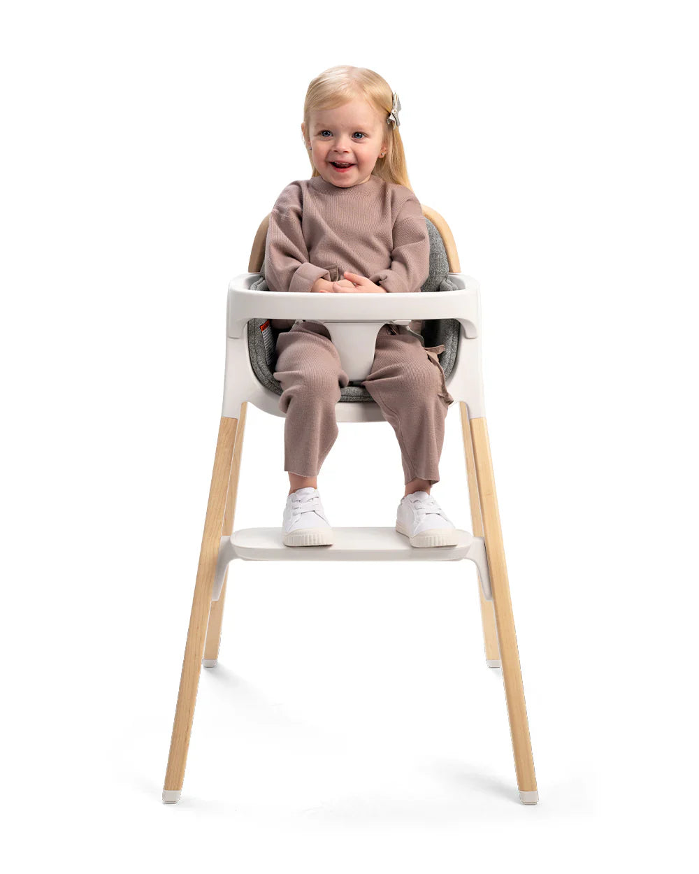 Nuna Bryn Baby High Chair-With Removable Seat Pad & Child Tray-Tool Free Assembly-Made From Premium Black Walnut & Maple Woods-For 6M+ (Upto 100 Kg)-Heritage