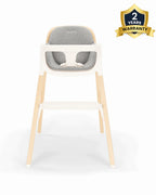 Nuna Bryn Baby High Chair-With Removable Seat Pad & Child Tray-Tool Free Assembly-Made From Premium Black Walnut & Maple Woods-For 6M+ (Upto 100 Kg)-Heritage