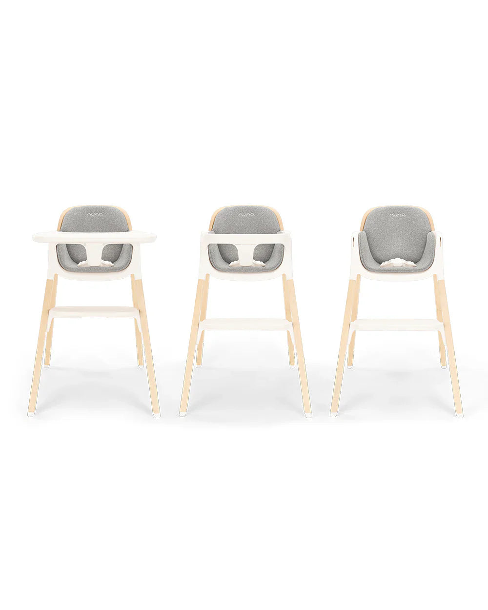 Nuna Bryn Baby High Chair-With Removable Seat Pad & Child Tray-Tool Free Assembly-Made From Premium Black Walnut & Maple Woods-For 6M+ (Upto 100 Kg)-Heritage