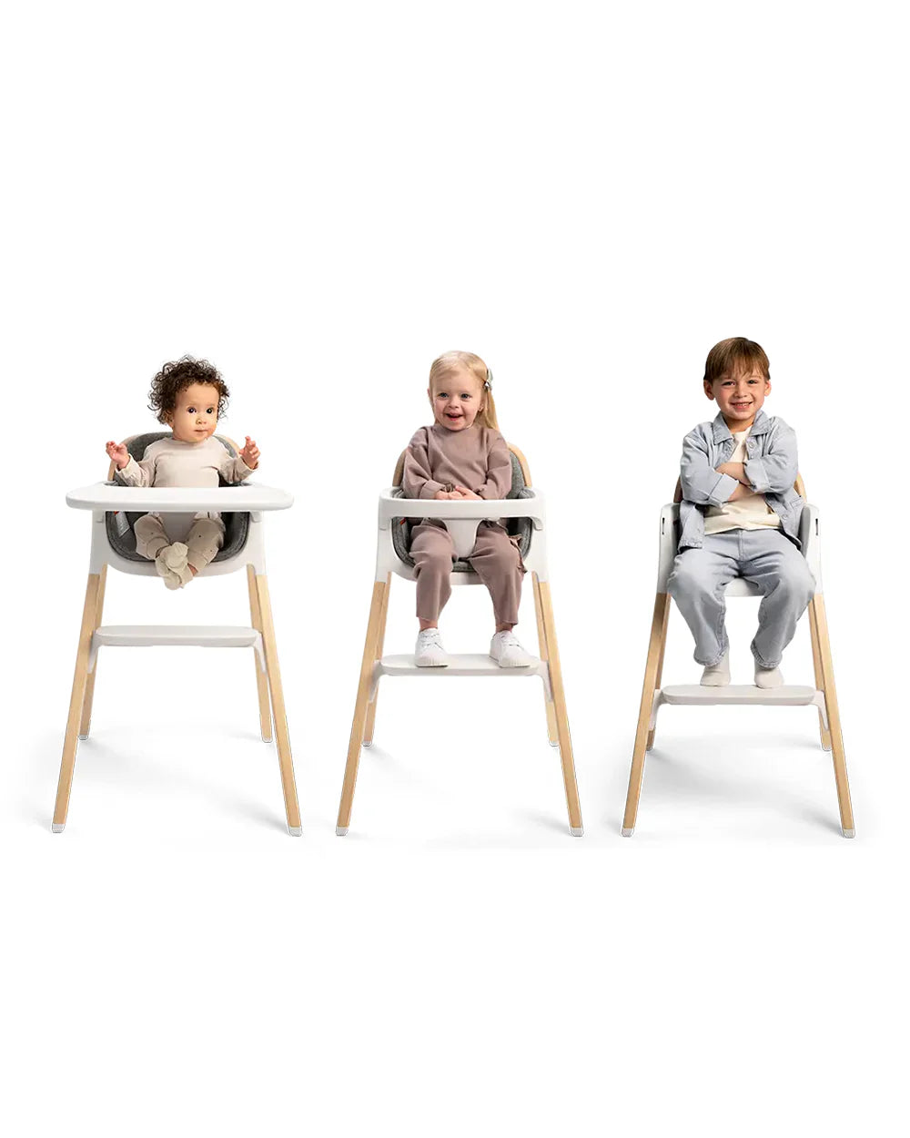 Nuna Bryn Baby High Chair-With Removable Seat Pad & Child Tray-Tool Free Assembly-Made From Premium Black Walnut & Maple Woods-For 6M+ (Upto 100 Kg)-Heritage