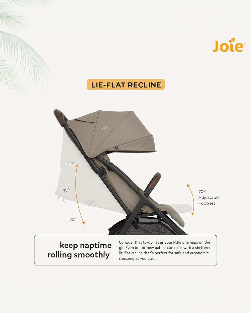 Joie Pact Pro Cabin Friendly Stroller-One Hand Fold-Flat Reclining Seat-Travel System Compatible-2 Years Warranty-Pram for 0 to 4Y (Upto 22 Kg)-OAK