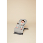 Ergobaby Evolve 3-in-1 Bouncer – Adjustable Multi-Position Baby Bouncer Seat with Newborn Insert, Head to Hip Support, Ergonomic & Lightweight Rocking Chair, Folds Flat for Easy Storage, From Newborn to Toddler, 2-13 Kgs, Birth - 2Years-LIGHT GREY