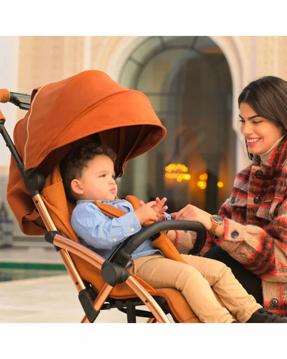 Leclerc Hexagon Cabin Friendly Stroller-One Touch Fold-2 Years Warranty-For 6M to 5Y (Upto 22Kg)-Heritage Sport