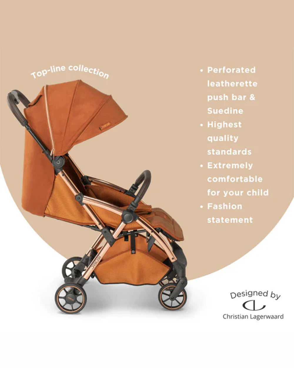 Leclerc Hexagon Cabin Friendly Stroller-One Touch Fold-2 Years Warranty-For 6M to 5Y (Upto 22Kg)-Heritage Sport