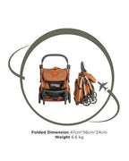 Leclerc Hexagon Cabin Friendly Stroller-One Touch Fold-2 Years Warranty-For 6M to 5Y (Upto 22Kg)-Heritage Sport
