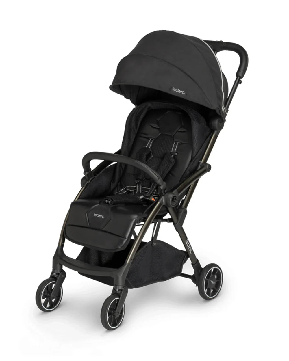 Leclerc Hexagon Cabin Friendly Stroller-One Touch Fold-2 Years Warranty-For 6M to 5Y (Upto 22Kg)-Black