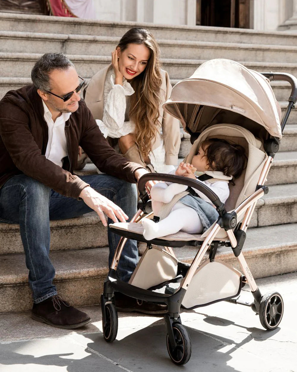 Leclerc Hexagon Cabin Friendly Stroller-One Touch Fold-2 Years Warranty-For 6M to 5Y (Upto 22Kg)-Black