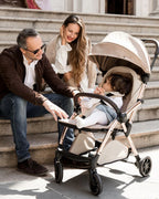 Leclerc Hexagon Cabin Friendly Stroller-One Touch Fold-2 Years Warranty-For 6M to 5Y (Upto 22Kg)-Black