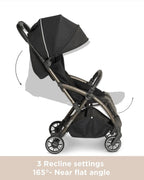 Leclerc Hexagon Cabin Friendly Stroller-One Touch Fold-2 Years Warranty-For 6M to 5Y (Upto 22Kg)-Black