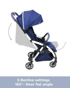 Leclerc Hexagon Cabin Friendly Stroller-One Touch Fold-2 Years Warranty-For 6M to 5Y (Upto 22Kg)-Monte Carlo